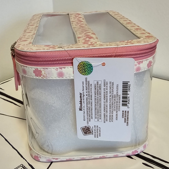 🌸🐻 NWT San-x Rilakkuma Korilakkuma Sakura Clear Cosmetics Makeup Pouch Bag - Picture 10 of 10
